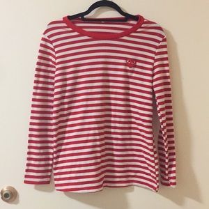 Red and white striped long sleeve
